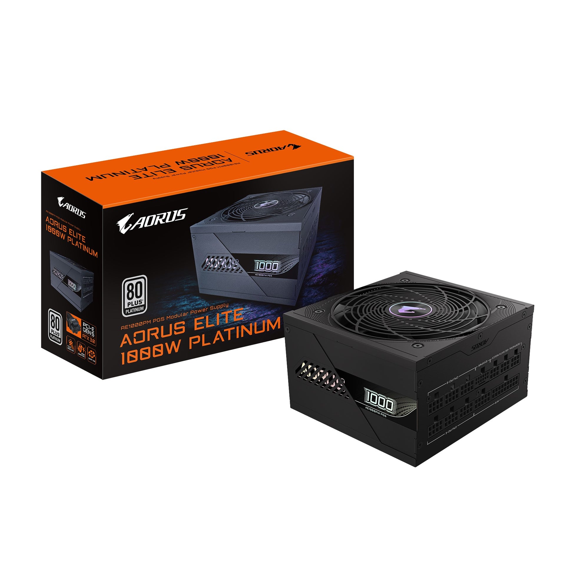 Gigabyte GP-AE1000PM PG5 1000W PSU Power Supply, ATX 60-50 Hz 1000W 120mm Fan 80 PLUS Platinum >100,000 hours