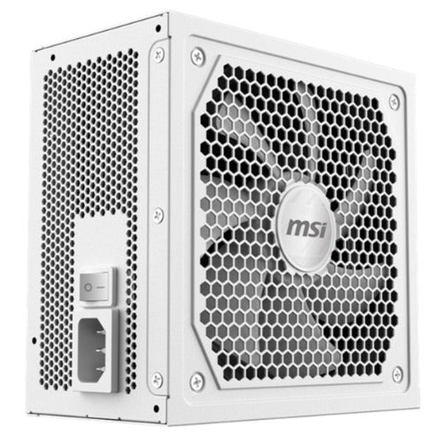 MSI MAG A1000GL PCIE5 ATX Power Supply Uni - White, 1000W, 80+ Gold, Fully Modular, PCIe5 600W, 135mm FDB Fan, Active PFC, 100-240V, 10yr wty, OCP/UVP, MAG A1000GL PCIE5 WHITE