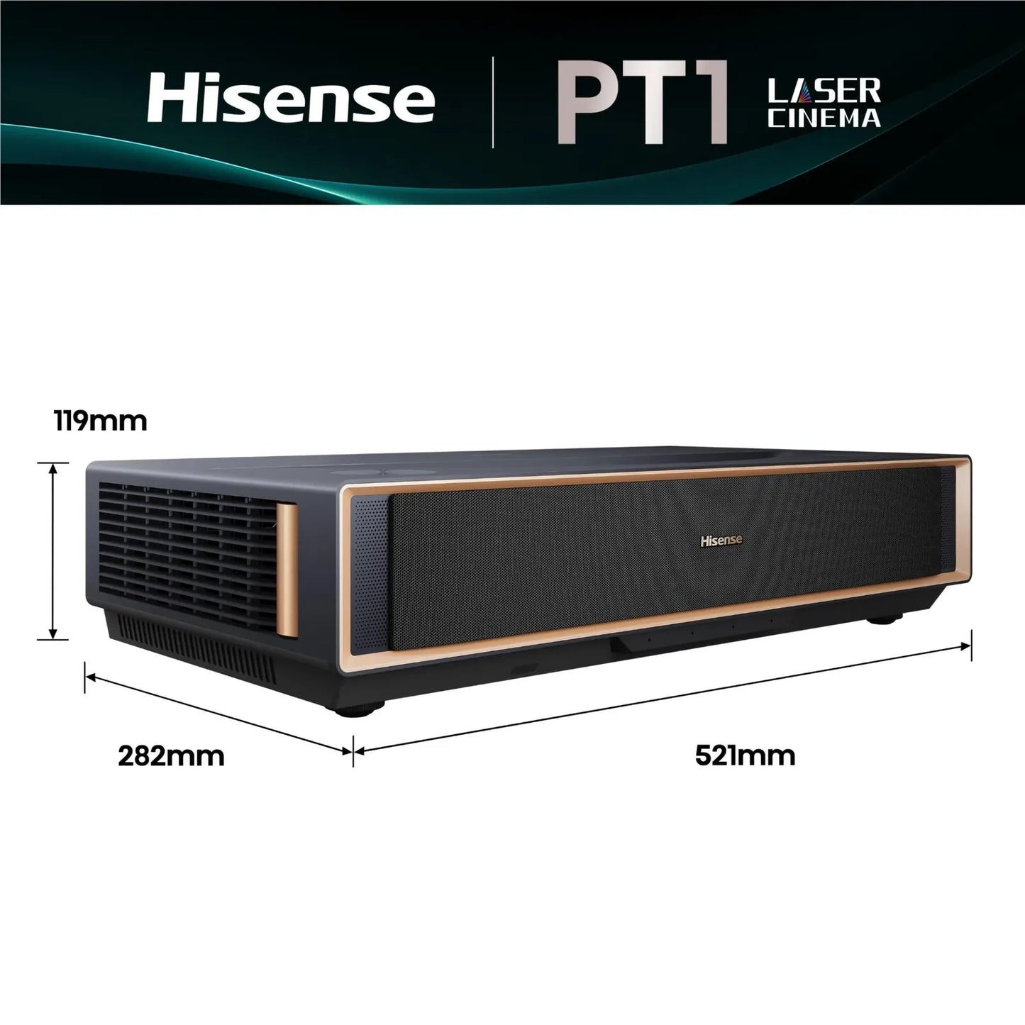 Hisense PT1 4K Trichroma Laser Cinema Projector 80-150 inch - PT1