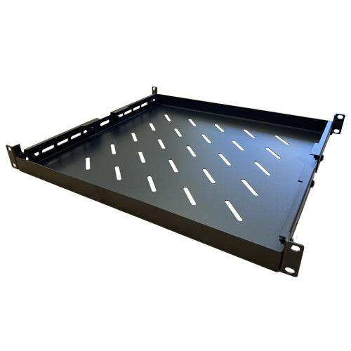 LDR Adjustable 1U Shelf Recommended For 19' 445mm to 800mm Deep Racks - Black Metal Construction, WB-CA-19