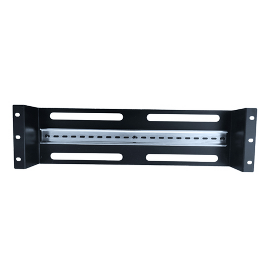 LDR Rackmount Din Rail, Black Metal Construction, 35mm International Din Rail, WB-CA-35/01