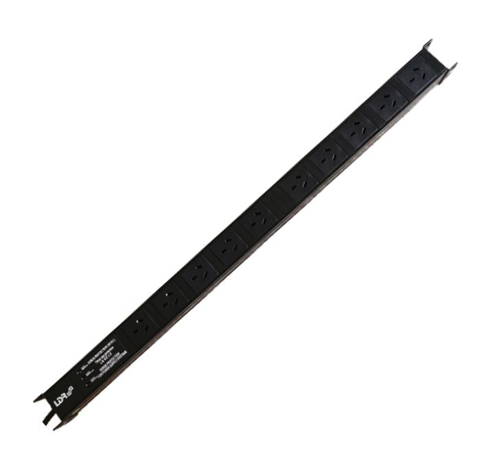LDR 10-Port 10A Power Distribution Unit AU Approved - 10x 3-Pin AU/NZ Outlets/Slots - 1U Vertical Mount, WB-PDU-0310