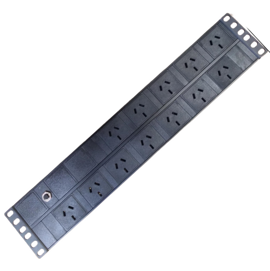LDR 12-Port 10A Power Distribution Unit AU Approved - 12x 3-Pin AU/NZ Outlets/Slots - 2U Horizontal Mount, WB-PDU-0312