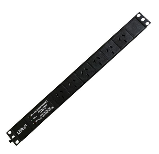 LDR 6-Port 10A Power Distribution Unit AU Approved - 6x 3-Pin AU/NZ Outlets/Slots - 1U Horizontal Mount, WB-PDU-0306