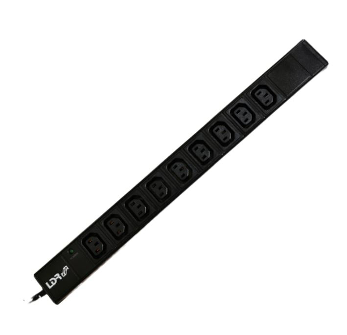 LDR 9-Port 10A Power Distribution Unit AU Approved- 9x IEC C14 Outlets/Slots - 1U Vertical Mount, WB-PDU-09