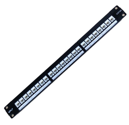 LDR 24 Port Cat6A UTP Patch Panel Rack Mount - 1U, WB-PP-5124