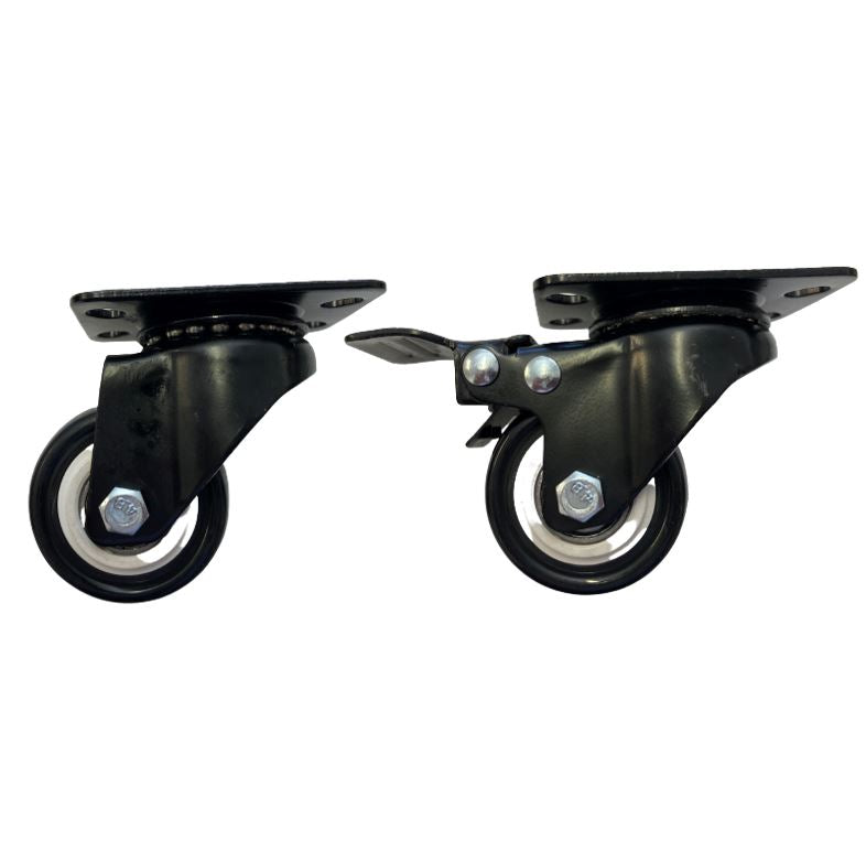LDR 2' PP Rack Caster Wheels 2x With Brakes & 2x Without Brakes - Pack of 4 Wheels Total, WB-CA-10