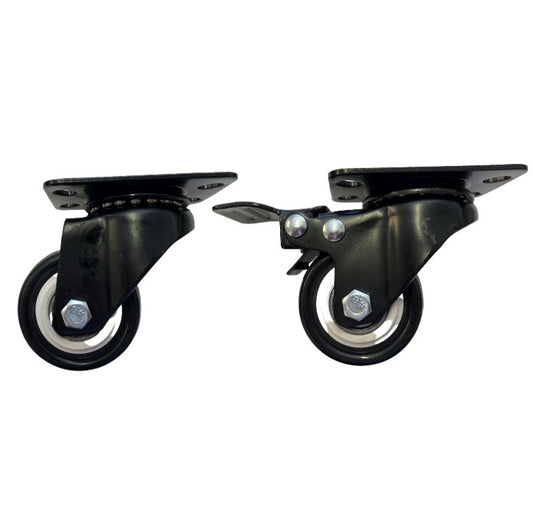 LDR 2' PP Rack Caster Wheels 2x With Brakes & 2x Without Brakes - Pack of 4 Wheels Total, WB-CA-10