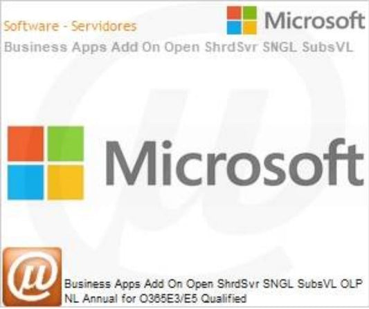 MICROSOFT BUSINESS APPS ADD ON OPEN SUB VL OLP 1L NO LEVEL O365E3/E5 QUALIFIED ANL, KLS-00005