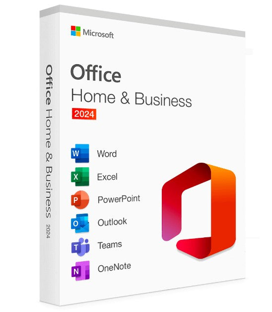 Microsoft Office Home & Business 2024 English APAC Medialess Retail New. Includles Word, Excel, PowerPoint, Outlook for PC and Mac, EP2-06629