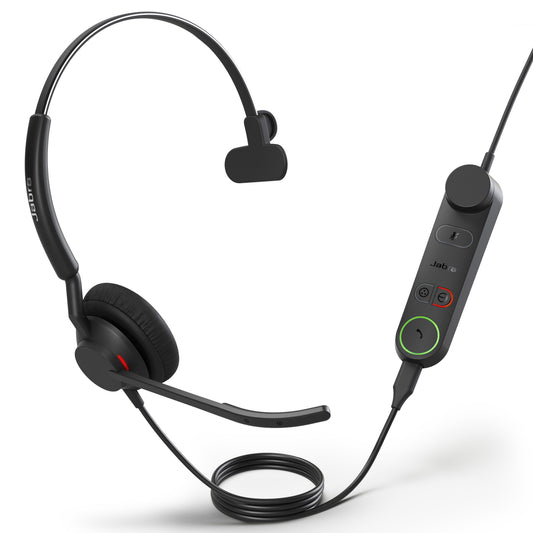 Jabra Engage 50 II Mono UC Corded USB-C/A Headset, Best Headset for Clear Customer Calls Ultra-Lightweight Hearing Protection Smartringer Busylight, 5093-299-2269