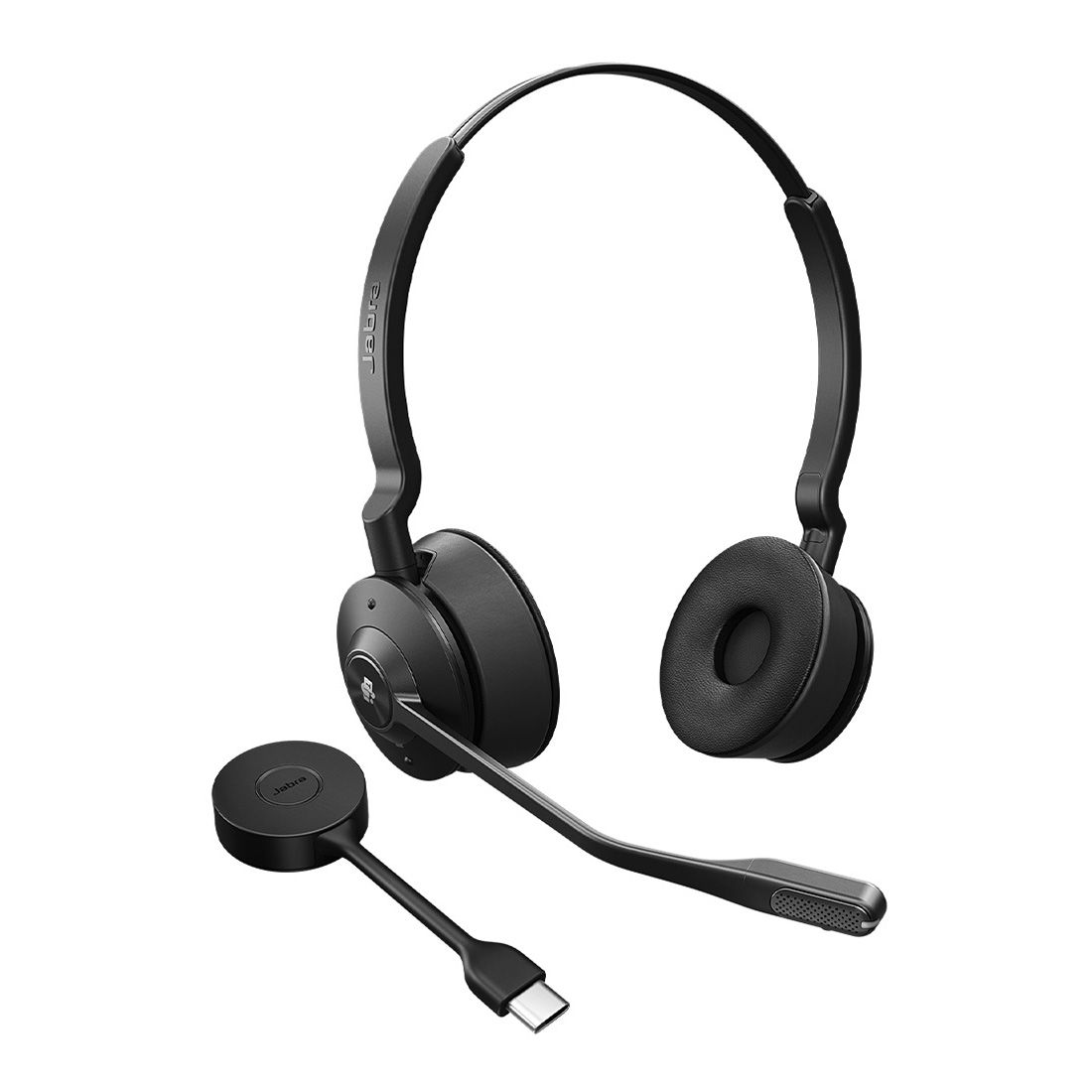 Jabra Engage 55 SE, Stereo, Link400c, Teams DECT Headset, 150m Wireless Range, Noise Cancelling, Flexible, Portable, Durable, Lightweight, Busylight, 9659-470-111