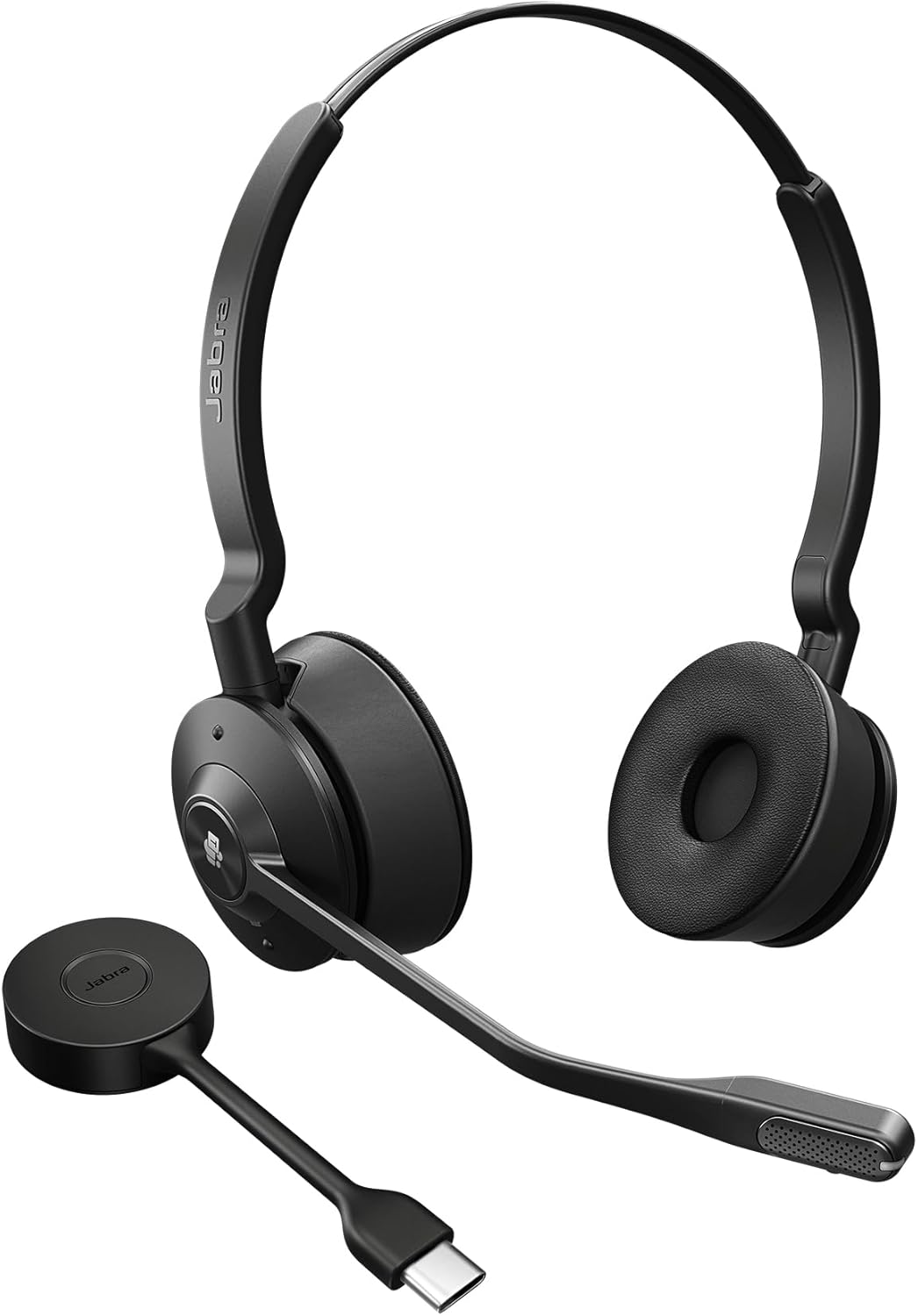 Jabra Engage 55 SE, Stereo, Link400c, UC DECT Headset, 150m Wireless Range, Noise Cancelling, Flexible, Portable, Durable, Lightweight, Busylight, 9659-430-111