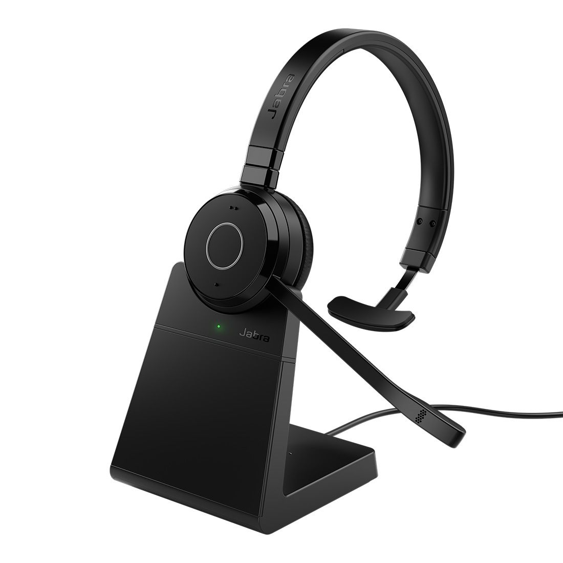 Jabra Evolve 65 TE Link390a UC Mono Stand Bluetooth Headset, 16-hour battery life, 30-metre wireless range, Passive Noise Cancellation, Busy Light, 6693-833-499