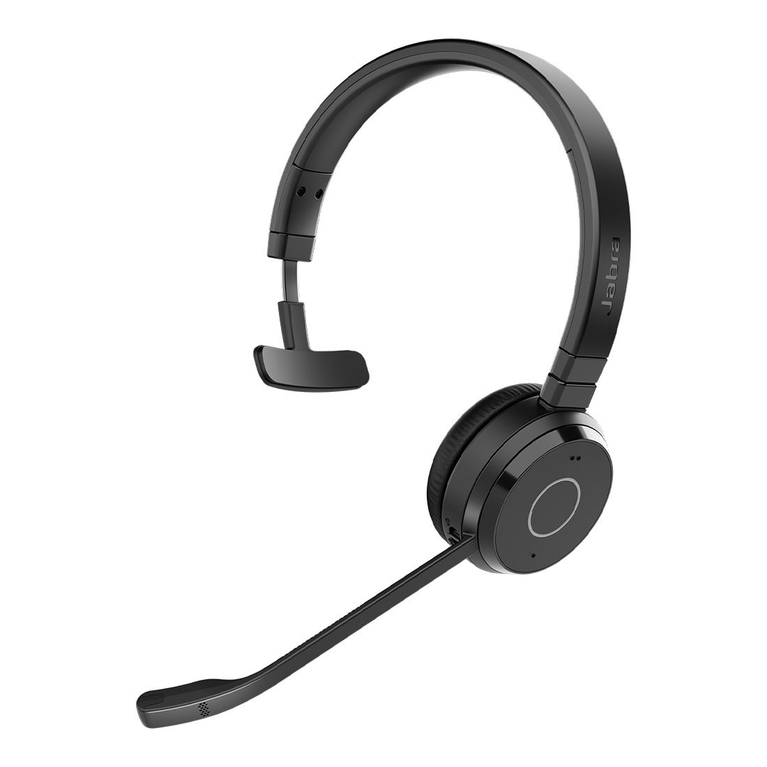 Jabra Evolve 65 TE Mono UC Bluetooth Headset, dongle Link 390a, 16-hour battery life, 30-metre wireless range, Passive Noise Cancellation, Busy Light, 6693-839-409