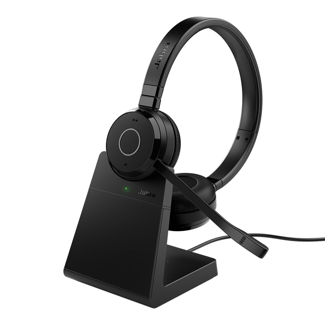 Jabra Evolve 65 TE Link390a UC Stereo Stand Bluetooth Headset, 16-hour battery life, 30-metre wireless range, Passive Noise Cancellation, Busy Light, 6699-833-499