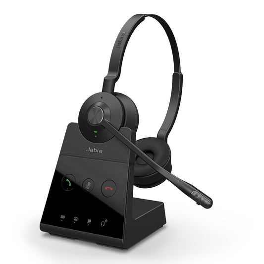 Jabra Engage 65 SE Stereo wireless headsets Up to 150 meters DECT wireless range, Talk-time Up to 13 hours, Busylight Advanced noise cancel, 9659-553-117