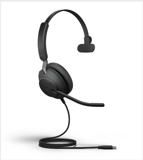 Jabra Evolve2 40 SE Wired USB-C/A MS Mono Headset, 360° BusyLight,Cancels more noise than ever before, Teams-certified means teams are satisfied, 3-mi, 24189-899-799