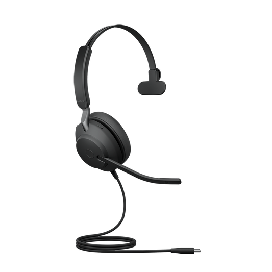 Jabra Evolve2 40 SE Wired USB-C UC Mono Headset, 360° BusyLight, Noise Isolationg Ear Cushions, 2Yr Warranty, Plug-and-play, 3-Microphone Technology, 24189-889-899