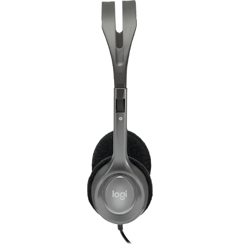 Logitech (LS) Logitech H110 Stereo Headset Over-the-head Headphones 3.5mm Versatile Adjustable Microphone for PC Mac, 981-000459