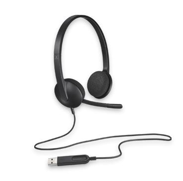 Logitech H340 Plug-and-Play USB Headset with Noise Cancelling Microphone Comfort Design for Windows Mac Chrome 2yr wty Headphones, 981-000477
