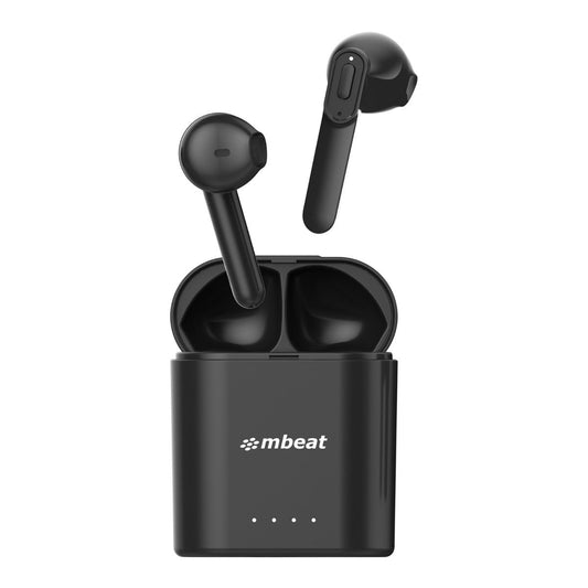 MBEAT (LS)mbeat E1 True Wireless Earbuds/Earphones - Up to 4hr Play time, 14hr Charge Case, Easy Pair Fully charging time 2 hours Additional play 14 hr, MB-TWS-E1