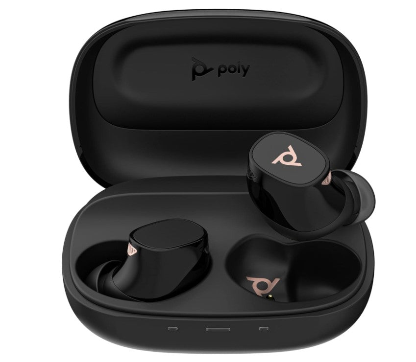 Polycom Asia Pacific Plantronics/Poly Bluetooth Headset Voyager Free 20 Black, True wireless Bluetooth earbuds, Adaptive Active Noise Canceling (ANC), VFREE20
