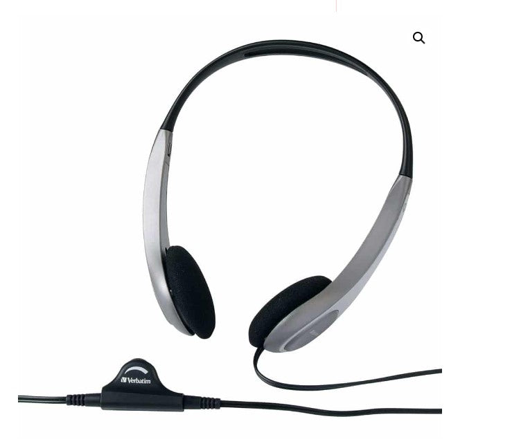 Verbatim Multimedia Headset with Volume Control Headphone - Ideal for Office, Education, Business, SME, Suitable for PC, Laptop, Desktop, 41645