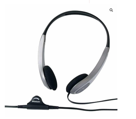 Verbatim Multimedia Headset with Volume Control Headphone - Ideal for Office, Education, Business, SME, Suitable for PC, Laptop, Desktop, 41645