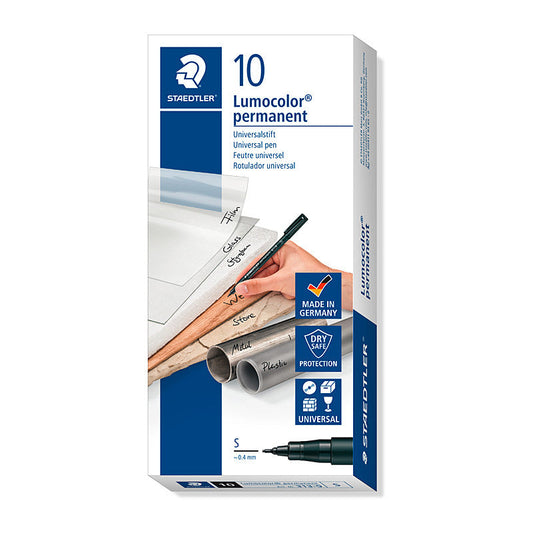 Staedtler Perm Pen 0.4 Blk Bx10