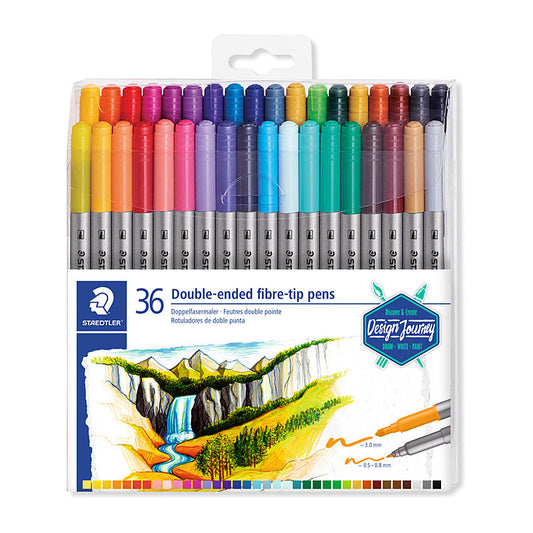 Staedtler Dbl Fibre Pen Ast Wlt36