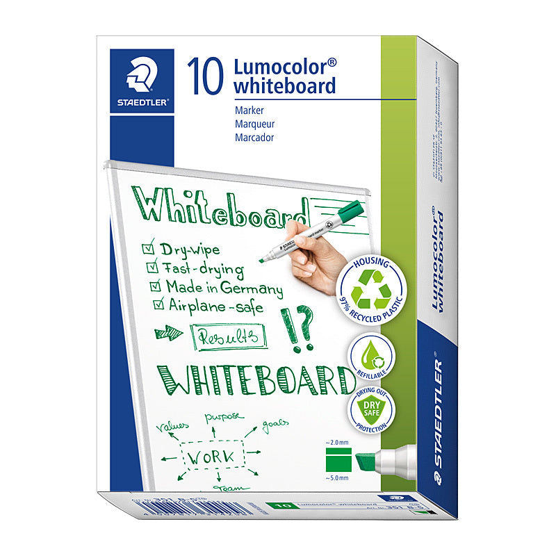 Staedtler Lumo W/B Mrk CP Grn Bx10