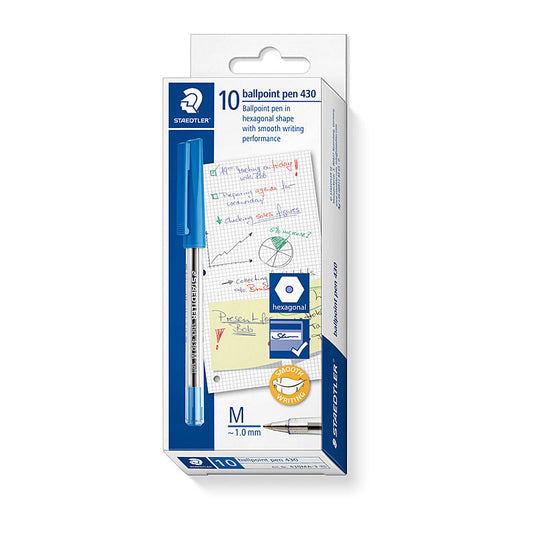 Staedtler Ballpoint430 Md Blu Bx10
