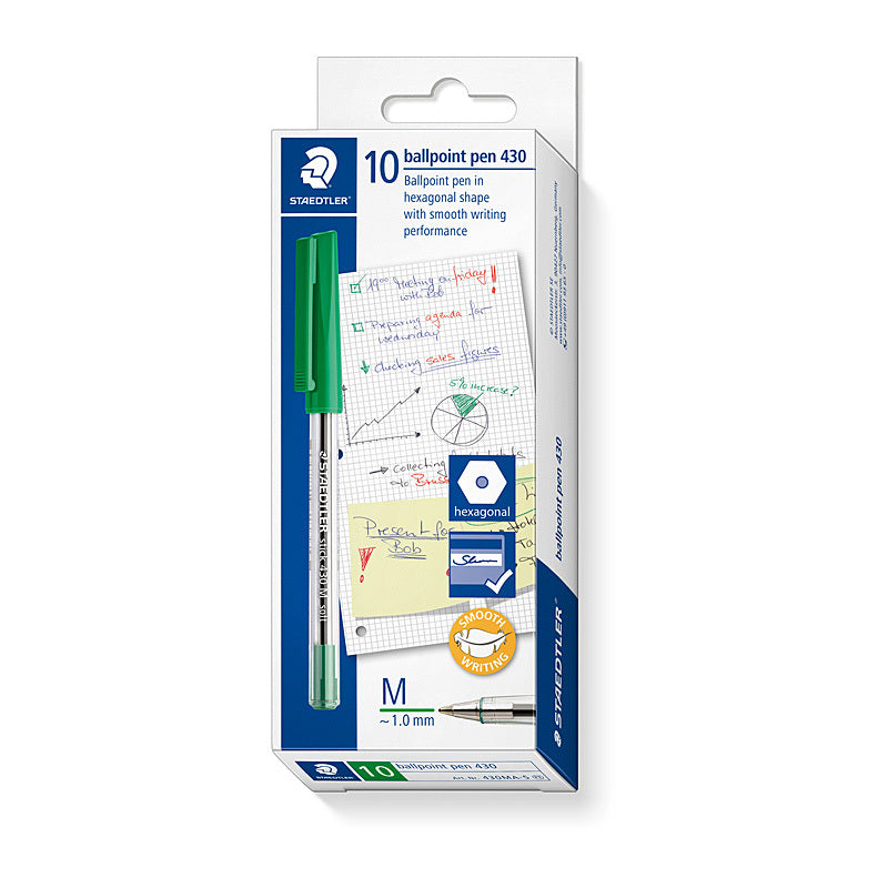 Staedtler Ballpoint430 M Grn Bx10