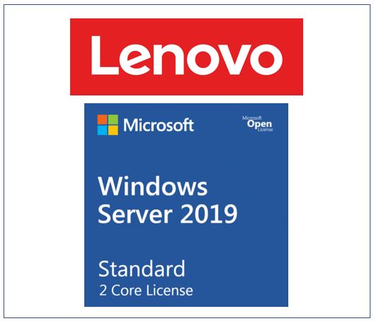 LENOVO Windows Server 2019 Standard Additional License (2 core) (No Media/Key) (Reseller POS Only) ST50 / ST250 / SR250 / ST550 / SR530 / SR550 / SR65, 7S05002MWW