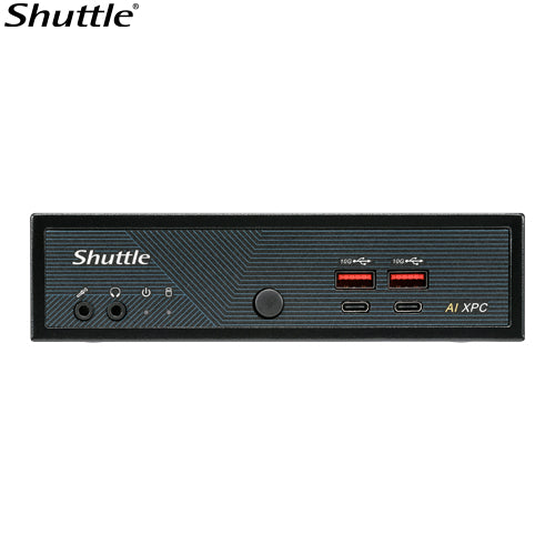 Shuttle AI XPC, Intel Meteor Lake Core Ultra 7 155H processor, 2x DDR5, 3x M.2 2280, 2x HDMI, 2x DP, 8x USB, 4x 2.5G LAN, 1x M.2 2230, DN11H7