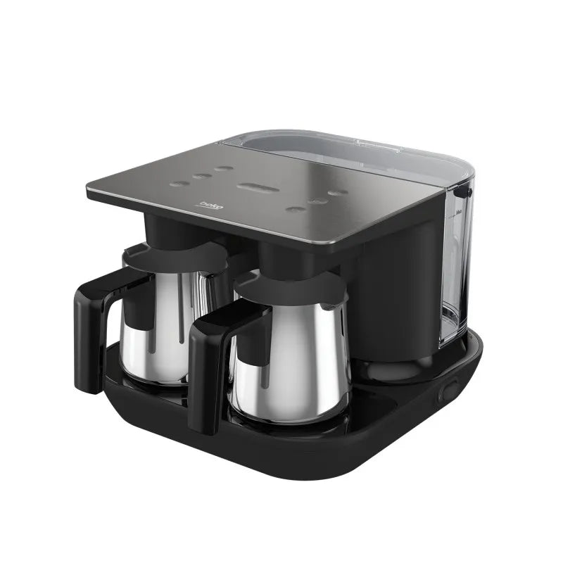 Turkish Coffee Maker with Dual Zones Black/Matte Stainless TKM8961A