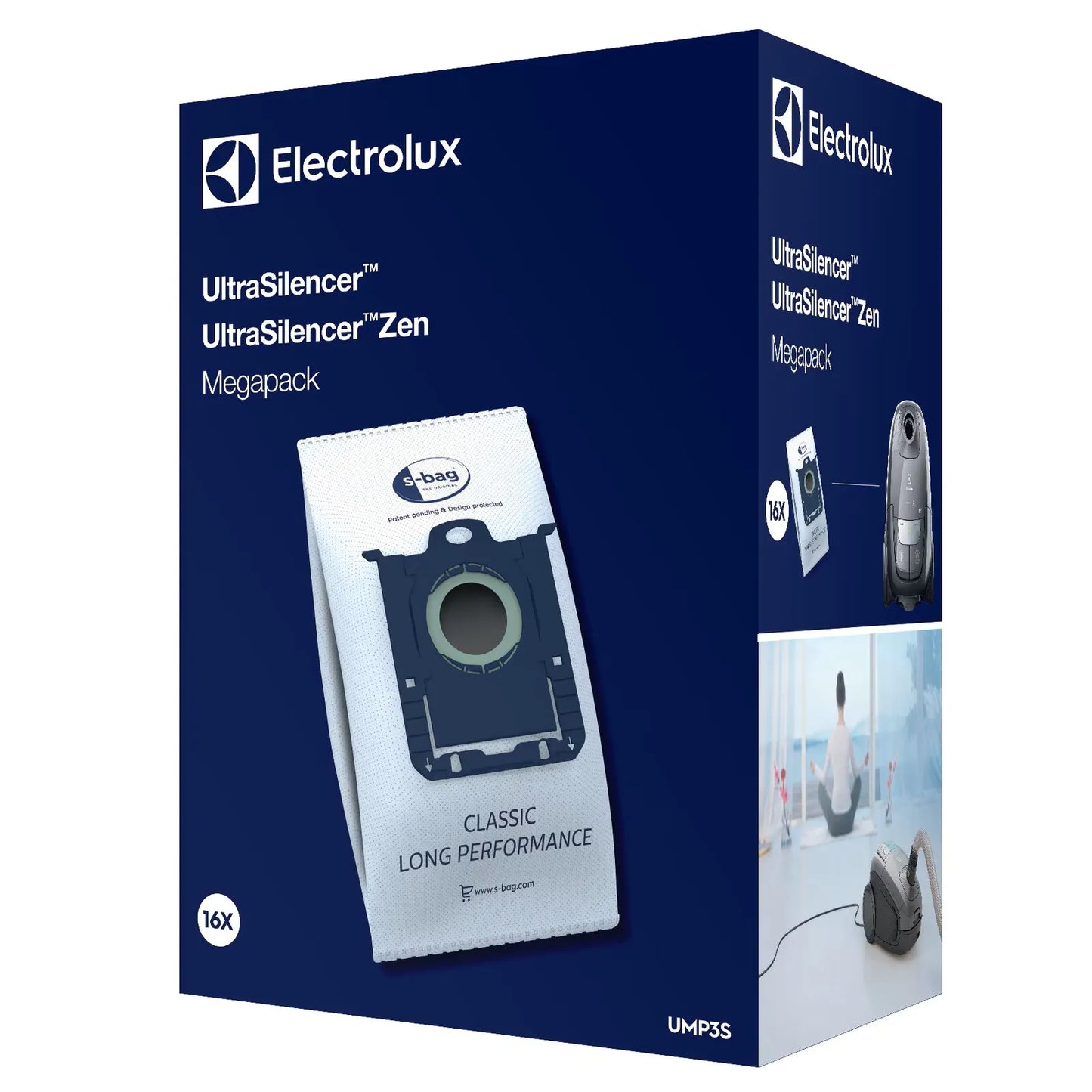 Electrolux s-bag Classic Long Performance Dust Bags 16pk UMP3S