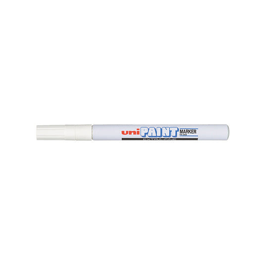 uni Chalk Mrkr XFine Wht Bx12