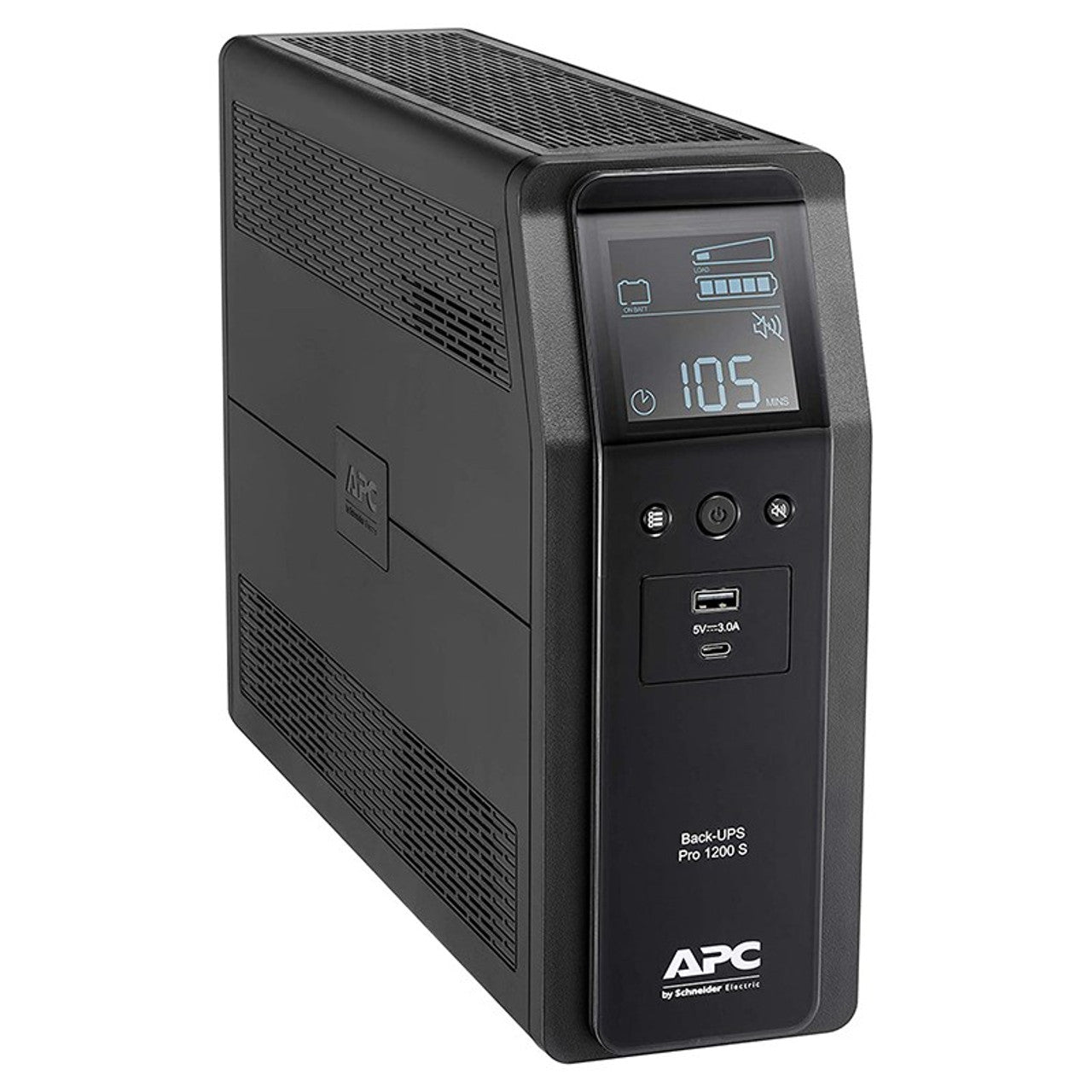 APC Back-UPS Pro 1200VA/720W Line Interactive UPS, Tower, 230V/10A Input, 8x IEC C13 Outlets, Lead Acid Battery, USB Type A + C Ports, LCD, BR1200SI