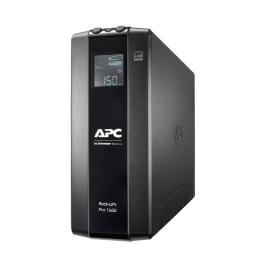 APC Back-UPS Pro 1600VA/960W Line Interactive UPS, Tower, 230V/10A Input, 8x IEC C13 Outlets, Lead Acid Battery, LCD, AVR, BR1600MI
