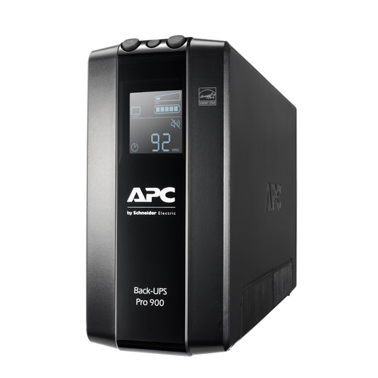 APC Back-UPS Pro 900VA/540W Line Interactive UPS, Tower, 230V/10A Input, 6x IEC C13 Outlets, Lead Acid Battery, LCD, AVR, BR900MI