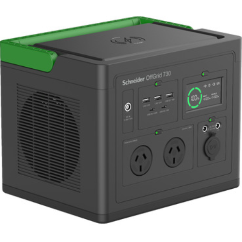 APC OffGrid Portable Power Station 730, 738Wh Lithium-ion, LCD, 2 AS3112 Australian outlets, Sinewave, 3 USB-A, 2 USB-C, Wireless Charger, PPS730-AZ
