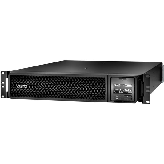 APC Smart-UPS 2200VA/1980W Online UPS, 2U Rackmount, 230V/16A Input, 2x IEC C19 & 8x IEC C13 Outlets, Lead Acid Battery, W/ Network Card, W/ Rail Kit, SRT2200RMXLI-NC