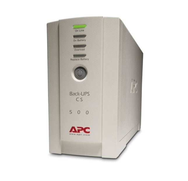 APC Back-UPS 500VA/300W Standby UPS, Tower, 230V/10A Input, 4x IEC C13 Outlets, Lead Acid Battery, User Replaceable Battery, BK500EI