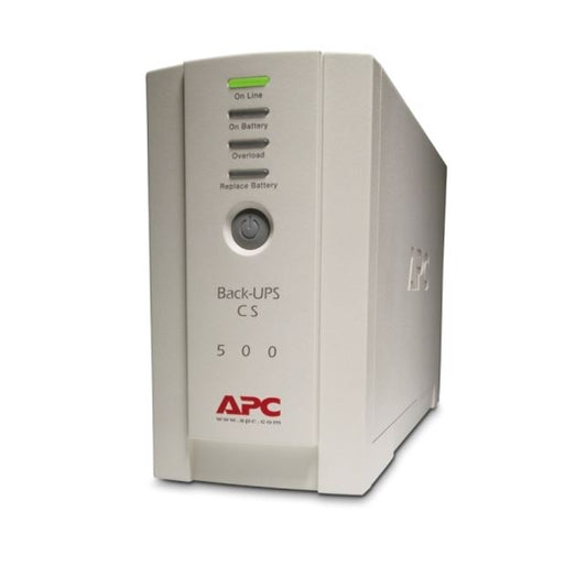 APC Back-UPS 500VA/300W Standby UPS, Tower, 230V/10A Input, 4x IEC C13 Outlets, Lead Acid Battery, User Replaceable Battery, BK500EI