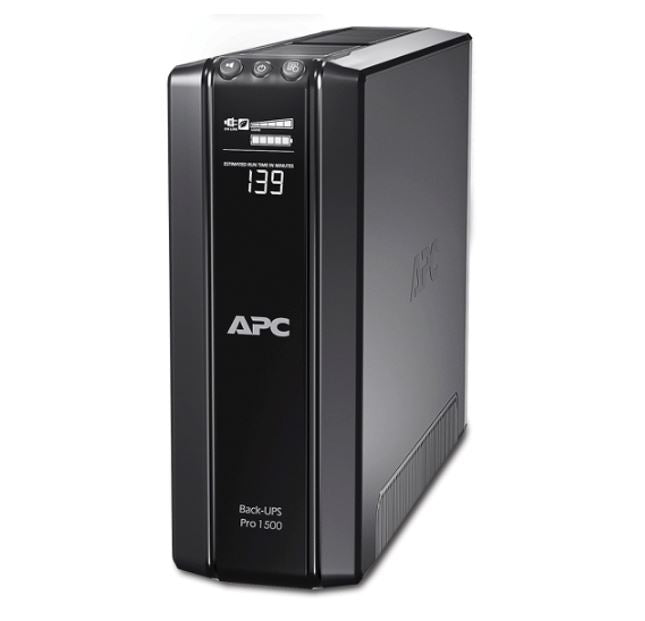 APC Back-UPS Pro 1500VA/865W Line Interactive UPS, Tower, 230V/10A Input, 10x IEC C13 Outlets, Lead Acid Battery, LCD, AVR, BR1500GI