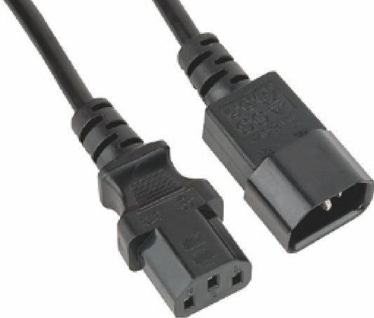 Astrotek Power Extension Cable 2m - Male to Female IEC C13 to C14 Monitor to PC or PC/UPS to Devices, AT-IEC-MF-1.8M