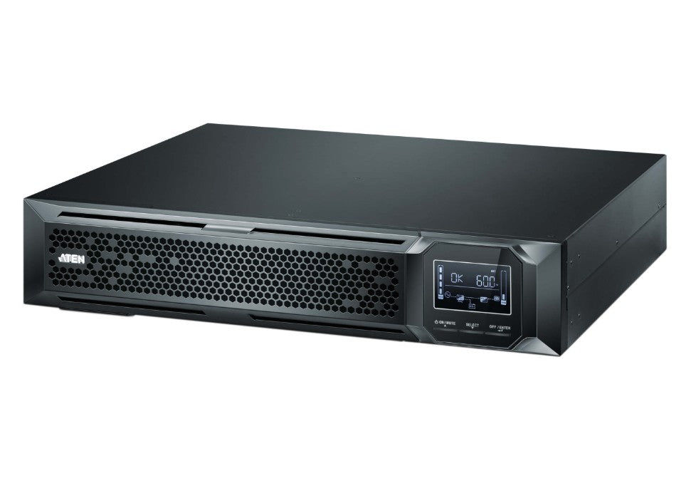 Aten 2000VA/2000W Professional Online UPS with USB/DB9 connection, 8 IEC C13 outlets, optional SNMP support, EPO and RJ port surge protection, OL2000HV-AT-G