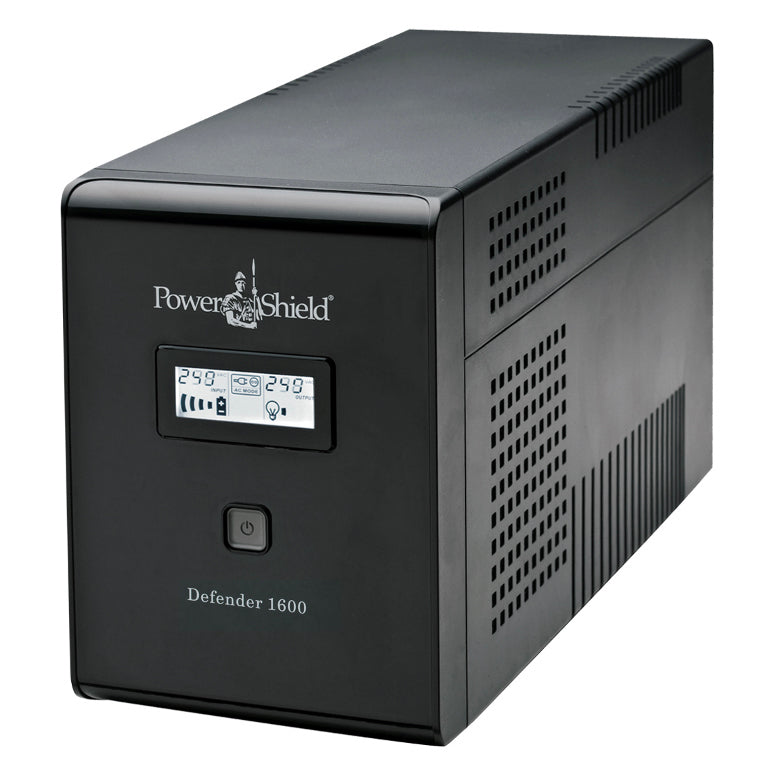 PowerShield Defender 1600VA/960W UPS, AVR, LCD display, 6 AUS sockets, user-replaceable batteries, 2-year warranty, PSD1600